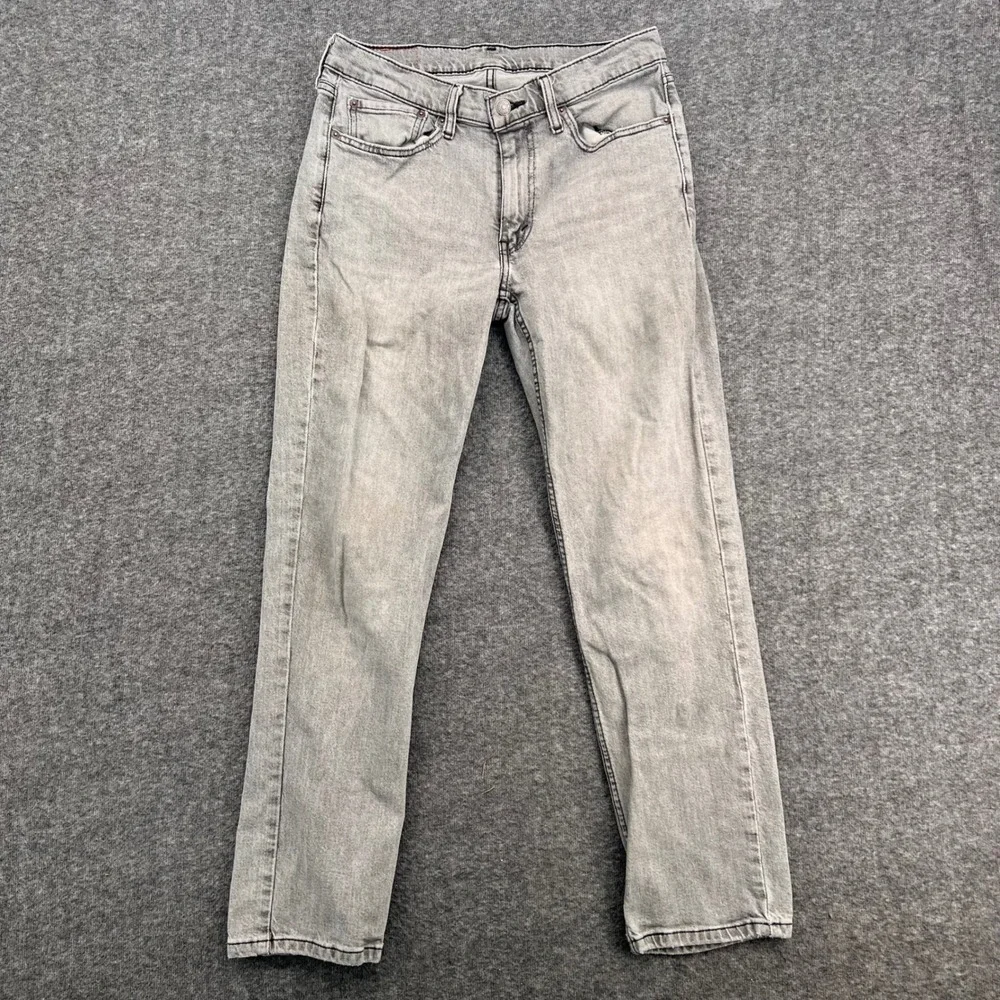 Levis 514 Straight Fit Jeans Light Gray Wash Denim Mens 32 Denim Relaxed